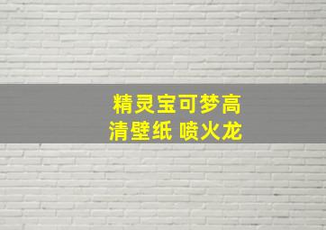 精灵宝可梦高清壁纸 喷火龙